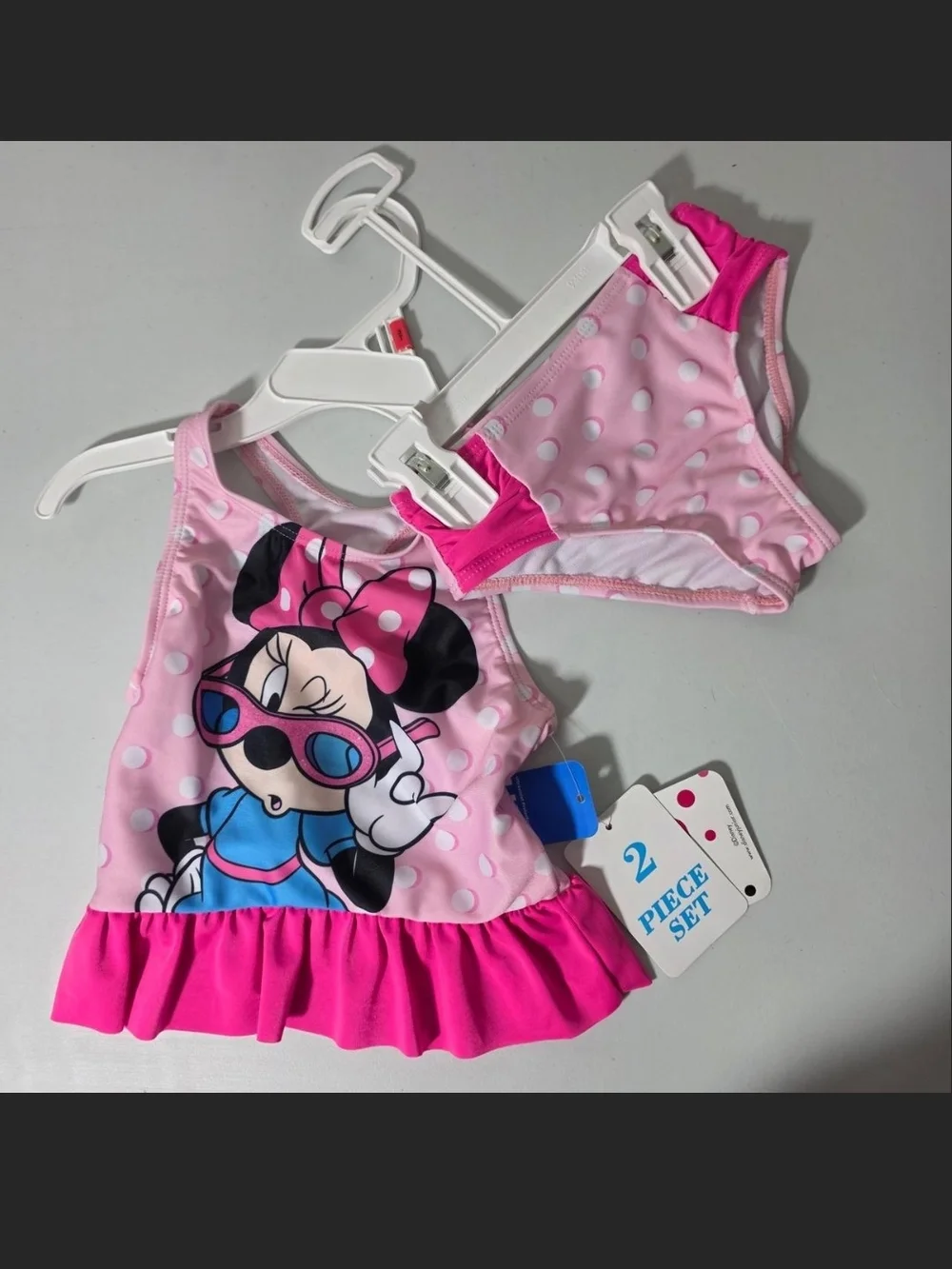 Disney Pink Polka Dot Minnie Mouse 2-Piece Swim Bikini